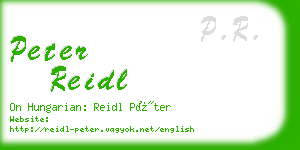 peter reidl business card